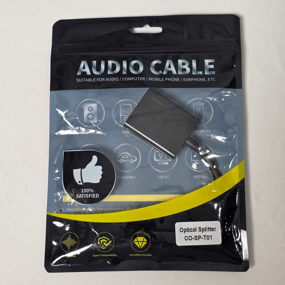 Optical Toslink Digital Splitter Adapter 1 In 2 Out Dual Port Audio Fiber Cable‎